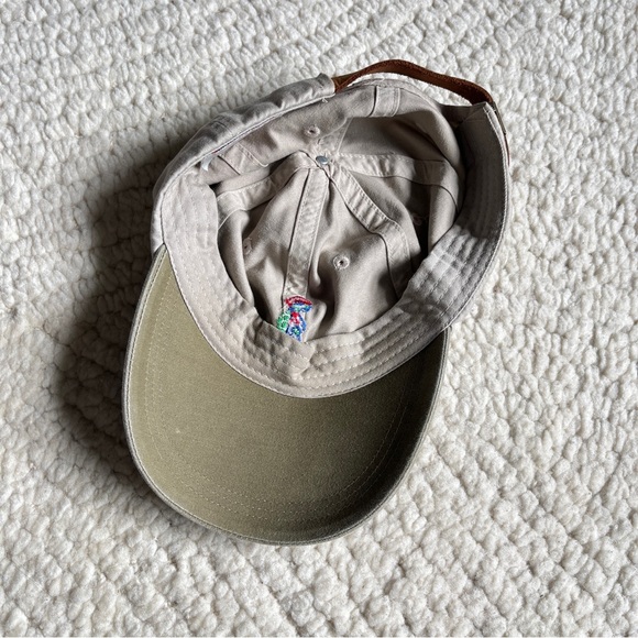 Vintage Baseball Cap with Leather Strap and Cayman Islands embroidered on front - Picture 3 of 8